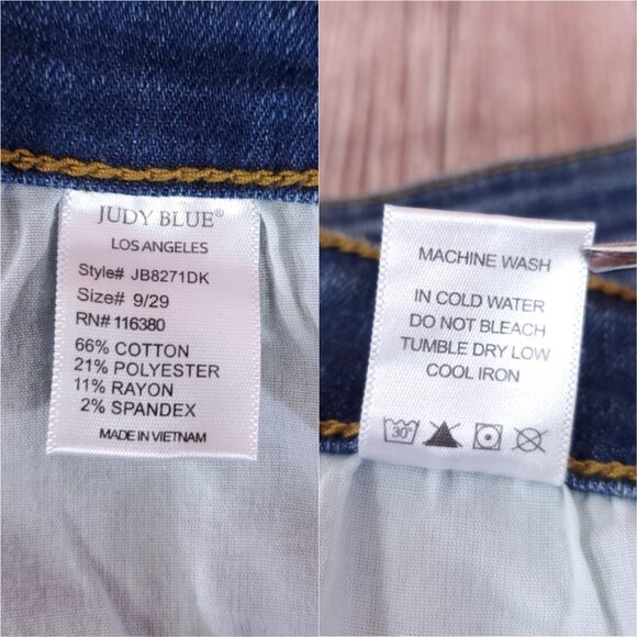 NWT Judy Blue Womens Size 9/29 Relaxed Fit Distressed Denim Jeans JB8271DK - Picture 15 of 16